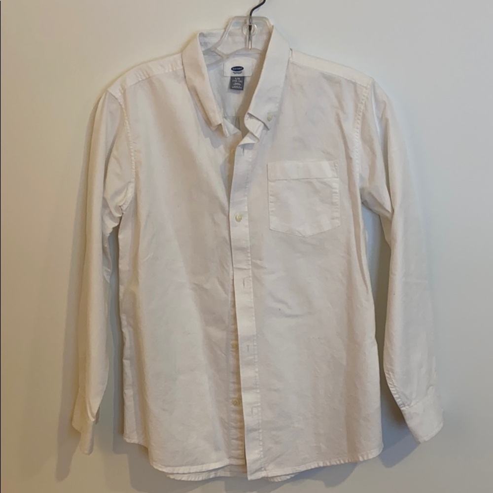 Boys Old Navy White Oxford Shirt Husky size